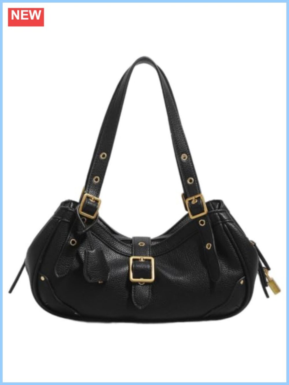 Genuine Leather Hobo Shoulder Bag Medium Soft Purse